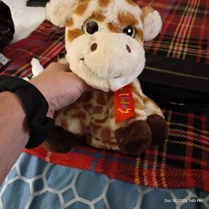Charming Giraffe Plush Toy - Brown and Cream